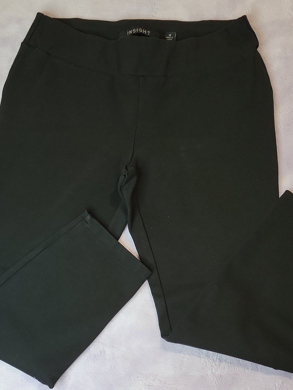 Insight Black Stretch Ponte Ankle Pants